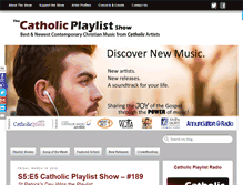 Tablet Screenshot of catholicplaylistshow.com